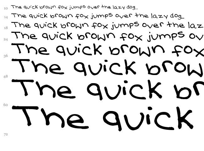 Farewell My Black Balloon font waterfall